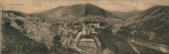 Klapp Postcard Bad Salzig Boppard am Rhein, Castle and surroundings
