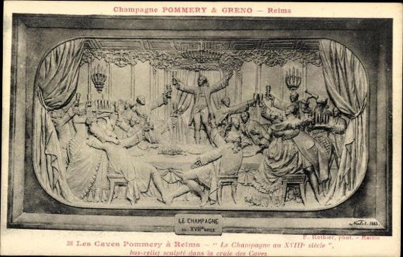 Set with 40 PCs Reims, Caves Pommery, envelope