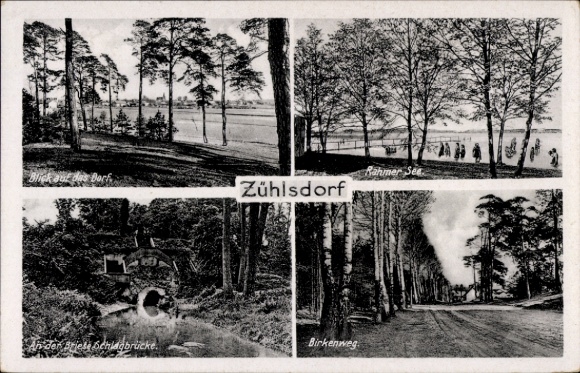Ansichtkaart Zühlsdorf Mühlenbecker Land Oberhavel, stadszicht, Birkenweg, Rahmer See