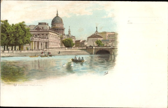 PC Potsdam, city palace, rowing boat