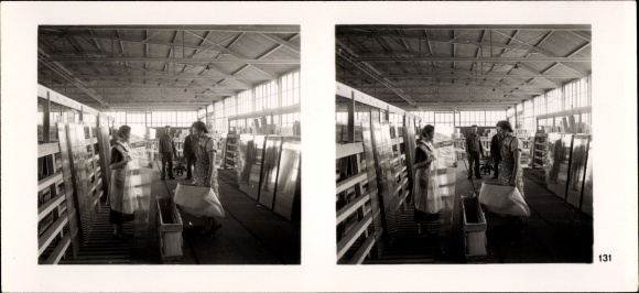 Stereo spatial image Photo The NS model companies 1937-38 No. 441 III/131Tafelglashüttenwerke Uhsmannsdorf