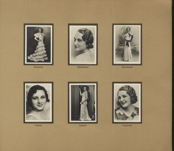 The most beautiful women in the world. Beauty queens 1933. Collector's photo album Greiling Cigarette Factory