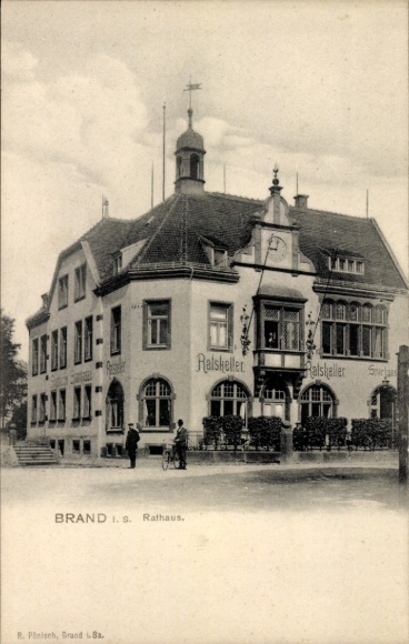 Ak Brand Erbisdorf Sachsen, Rathaus