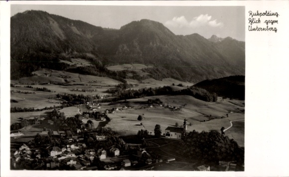 Postcard Ruhpolding in Upper Bavaria, beautiful landscape, mountains, village view,