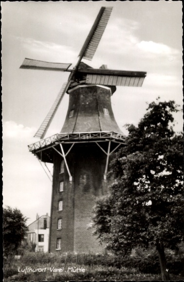Postcard Varel in Oldenburg Jadebusen, mill