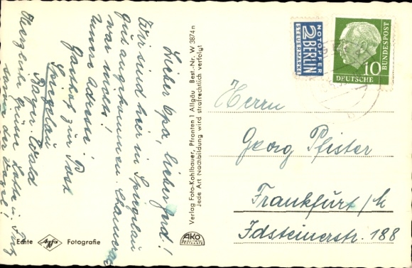 Postcard Spiegelau in the Bavarian Forest of Lower Bavaria, panorama