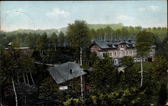 Postcard Dresden Wachwitz, inn Wachberg, owner Bernh. Schulze