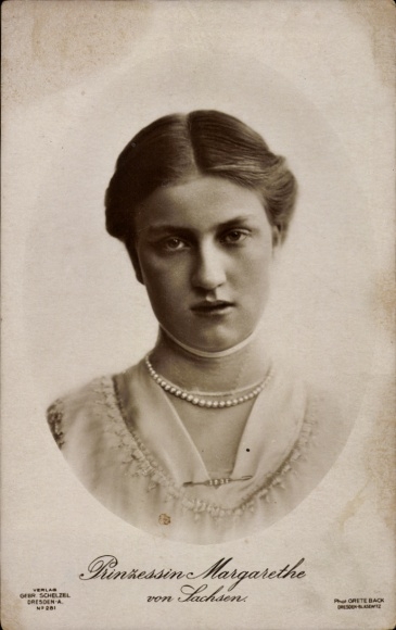 Ak Prinzessin Margarethe von Sachsen, Portrait