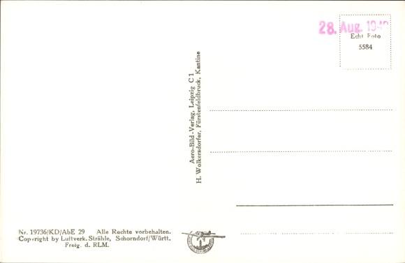 Postcard Fürstenfeldbruck in Upper Bavaria, aerial photograph, Police Officer and Police School