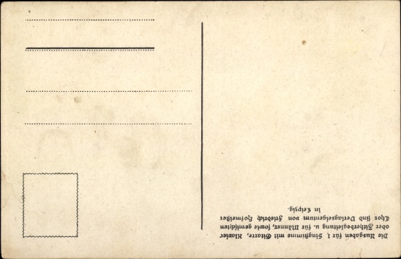 Song Postcard Günther, Anton, Wu de woods hamlich rausch&#39;n, Erzgebirge dialect No. 30, Spitzberg
