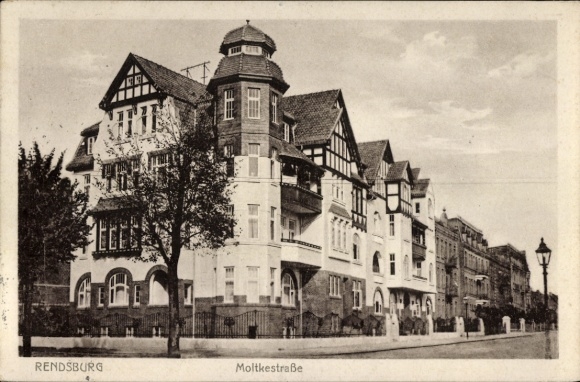 Postcard Rendsburg in Schleswig Holstein, Moltkestraße