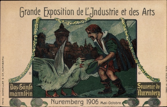 Artist PC Nuremberg, Grande Exposition de l&#39;Industrie et des Arts 1906, The little goose man