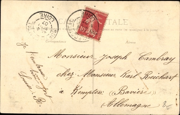 Ansichtkaart Andrézieux Loire, treinstation, spoorzijde, Franse spoorwegen, nr. 857