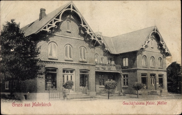 Ak Mohrkirch Osterholz in visserij, commercieel gebouw