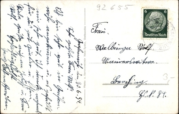 Postcard Grafenwöhr in Bavaria, military camp, forester's house, Luitpoldpark, commandant's office