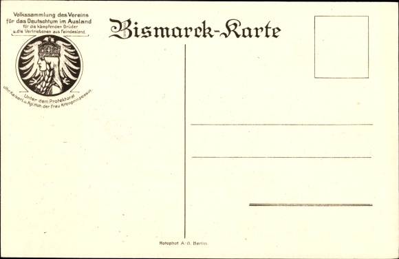 PC Schönhausen on the Elbe, Bismarck&#39;s birthplace, on the occasion of d. 100 birthday
