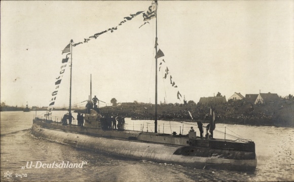 Ak Deutsches U Boot, U Deutschland, Kaiserliche Marine, Novitas 24 10