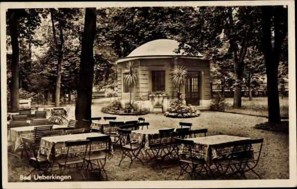 Postcard Bad Überkingen in Württemberg, Bad Hotel, Adelheid sources in the spa gardens