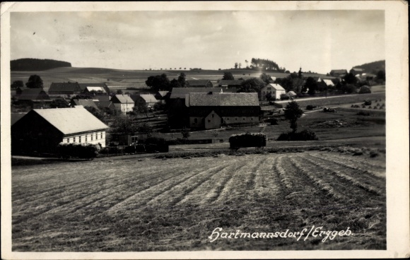 Photo Postcard Hartmannsdorf Reichenau in the Ore Mountains, town view