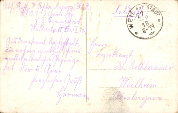 Coat of arms Postcard Weil der Stadt in Baden Württemberg, Kepler Monument, Astronomia, Copernicus, Optica
