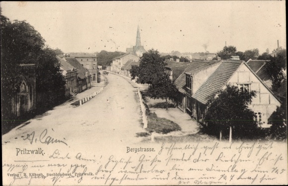 Postcard Pritzwalk in the Prignitz, Bergstrasse