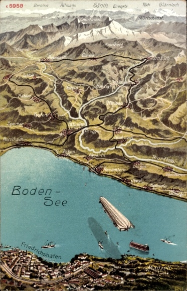 Mapy KP Friedrichshafen, Jezioro Bodeńskie, Zeppelin