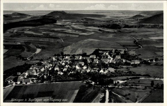 Postcard Röttingen Lauchheim in the Ostalbkreis Württemberg, aerial photograph