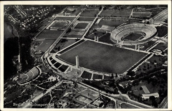 PC Berlin Charlottenburg, aerial photo of the Reichssportfeld, forest stage