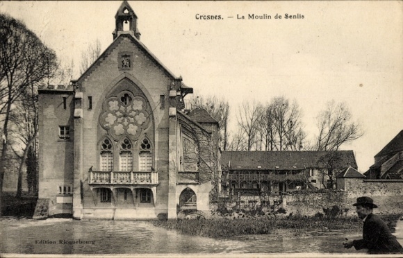 Ak Crosnes Essonne, La Moulin des Senlis