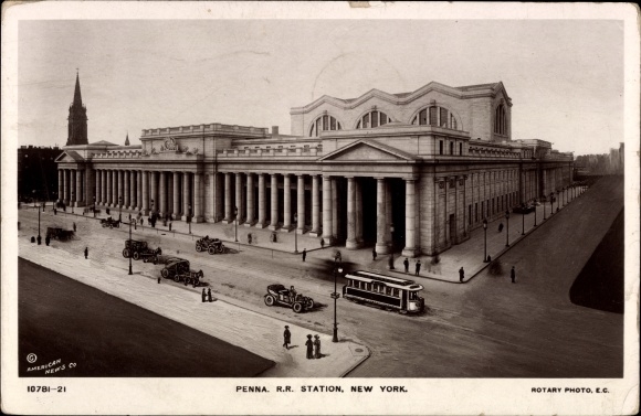Postcard New York City USA, Pennsylvania Station