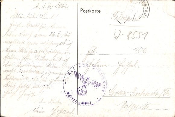 Postcard Gremsdorf Mittelfranken, The southern view of the nursing home