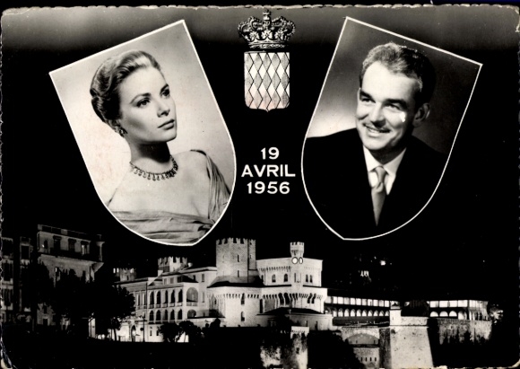 Maximum KP Monaco, książę Rainier III z Monako, aktorka Grace Kelly