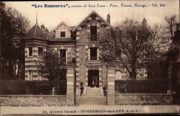 Ak Saint Germain en Laye Yvelines, Les Ramures, Maison de haut Luxe, Avenue Carnot