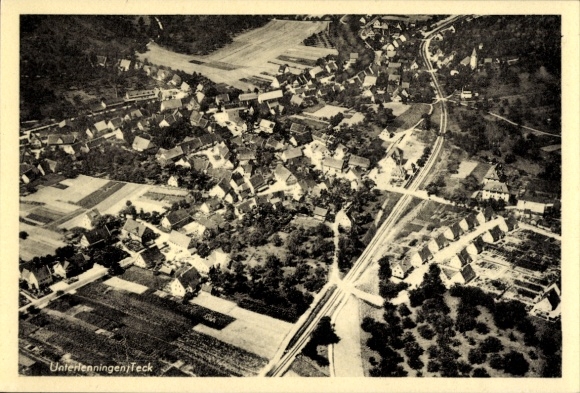 Postcard Unterlenningen Lenningen in Württemberg, aerial photograph