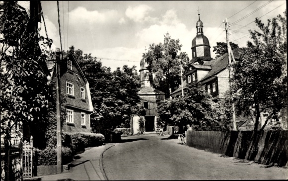 Ak Meuselbach Schwarzmühle Schwarzatal in Thüringen, Karl Marx Street