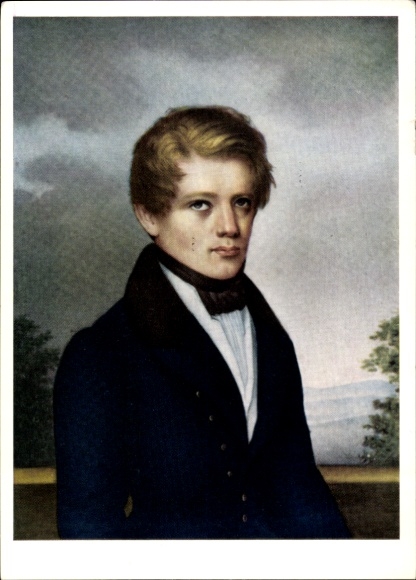 Künstler Ak Fürst von Bismarck, Jugendbildnis 1836