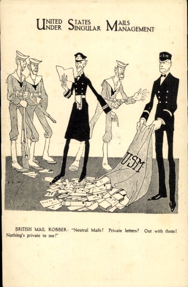 Ak United States Mails, onder enkelvoudig management, British Mail Robber, The Continental Times