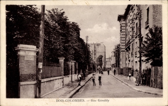 Ak Bois Colombes Hauts de Seine, Rue Geraldy