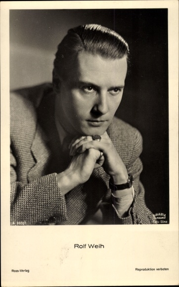 Postcard Actor Rolf Weih, Portrait, Ross 3322/1