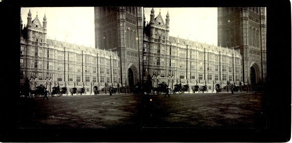 Stereo photo London City, Palace of Westminster