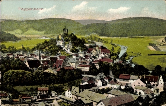 KP Pappenheim w środkowej Frankonii Altmühltal, panorama