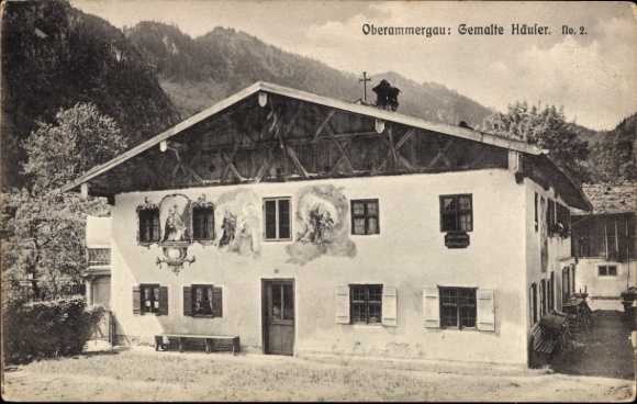 PC Oberammergau in Upper Bavaria, Painted Villages, Mountain Landscape, No. 2