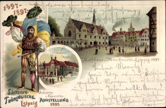 lito Leipzig, saksońska wystawa przemysłowa i handlowa 1897, ratusz, Naschmarkt