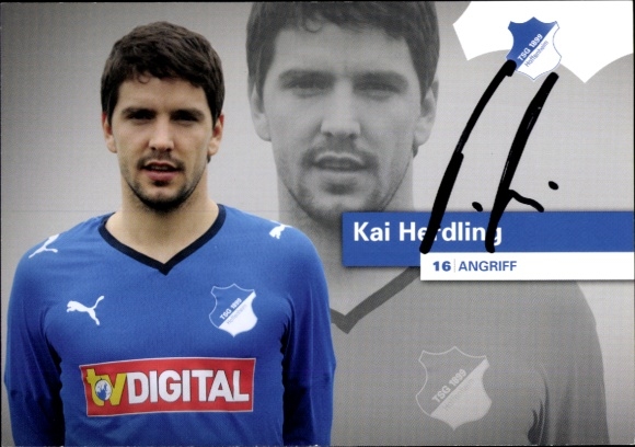 Autogrammkarte Fußballer Kai Herdling, TSG 1899 Hoffenheim, Autogramm