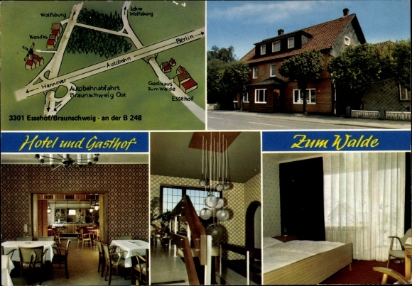 Postcard Essehof teaching Lower Saxony, hotel and inn Zum Walde