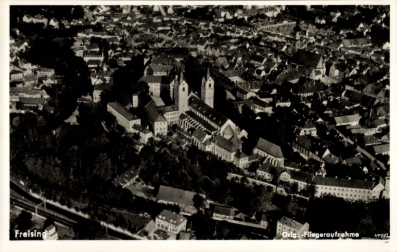 Ak Freising in Oberbayern, Fliegeraufnahme, Aktien-Schenke