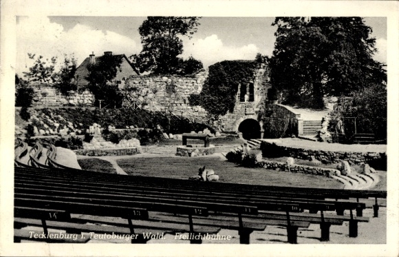 Postcard Tecklenburg in North Rhine-Westphalia, open-air stage