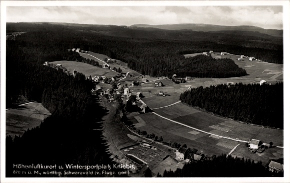 Postcard Kniebis Freudenstadt in the Black Forest, aerial photograph