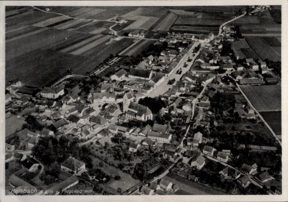 Ak Reisbach in Niederbayern, Fliegeraufnahme