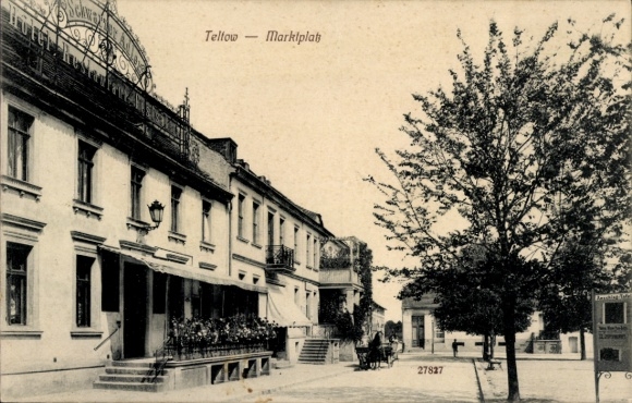 Ansichtkaart Teltow in Brandenburg, marktplein